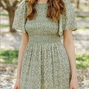 NWT Green floral maxi dress